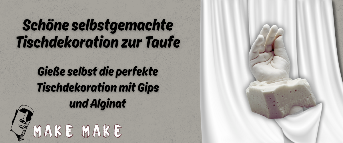 Dekoriere zur Taufe mit einem Abdruck der Babyhand