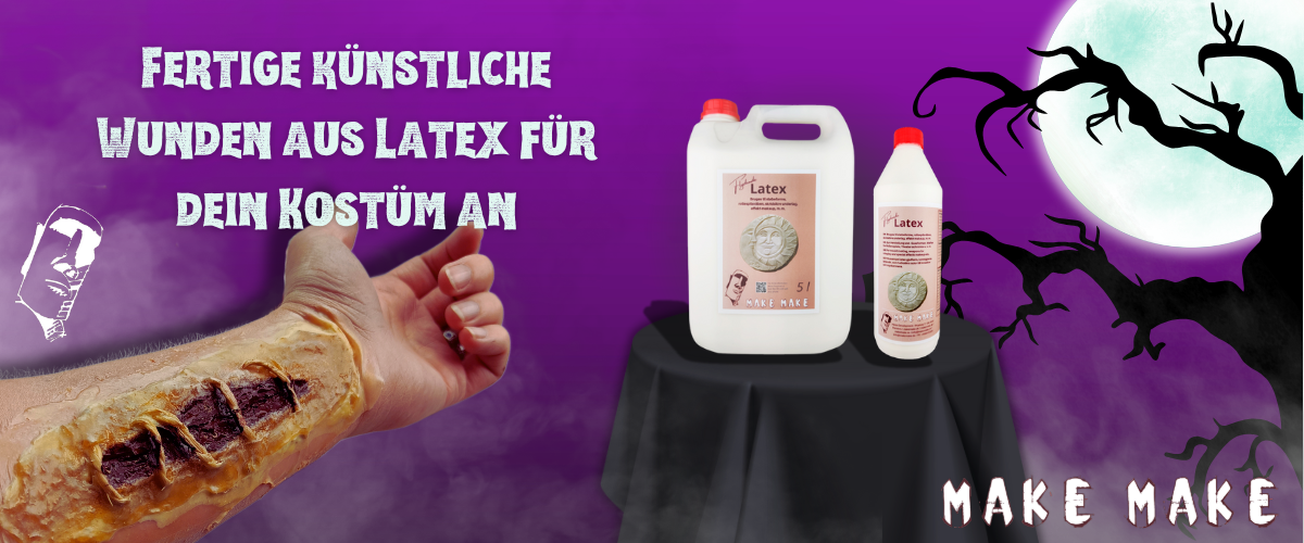 Fertige knstliche Wunden fr Halloween an
