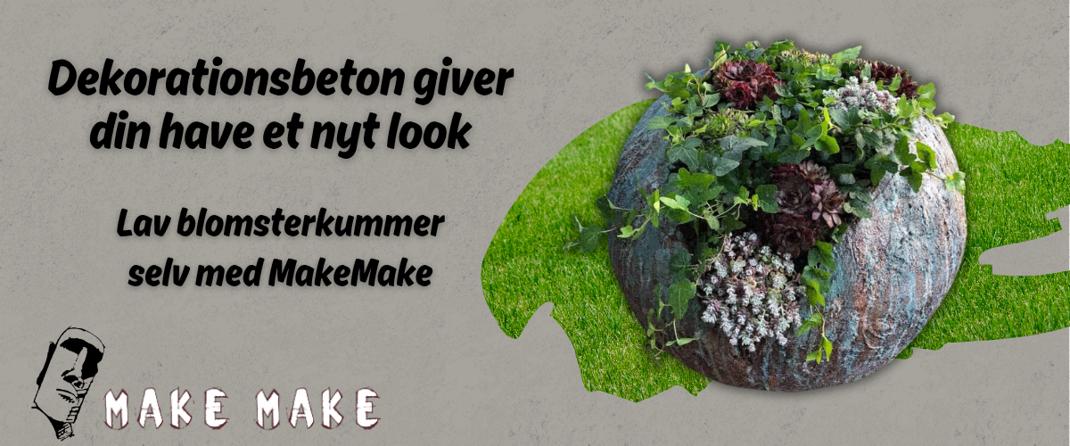 Med dekorationsbeton kan du lave blomsterkrukker