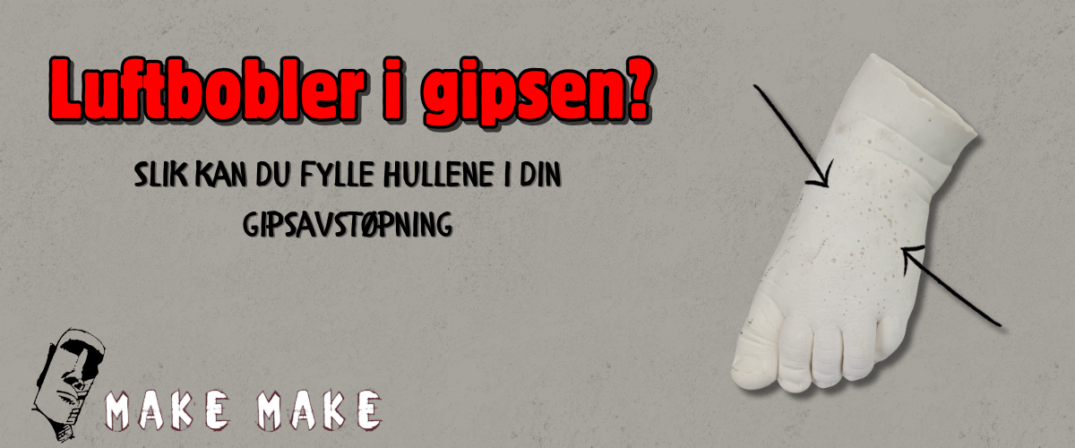 Hvorfor er det luftbobler i gipsen min?