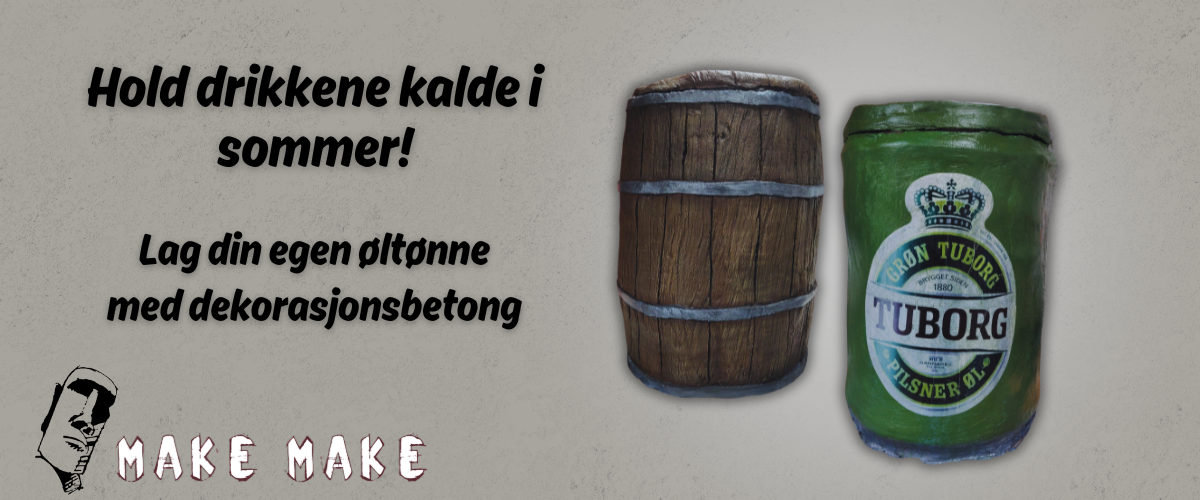 Hjemmelaget ltnne laget i dekorasjonsbetong