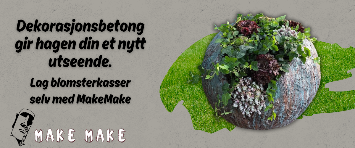 Med dekorasjonsbetong kan du lage blomsterpotter