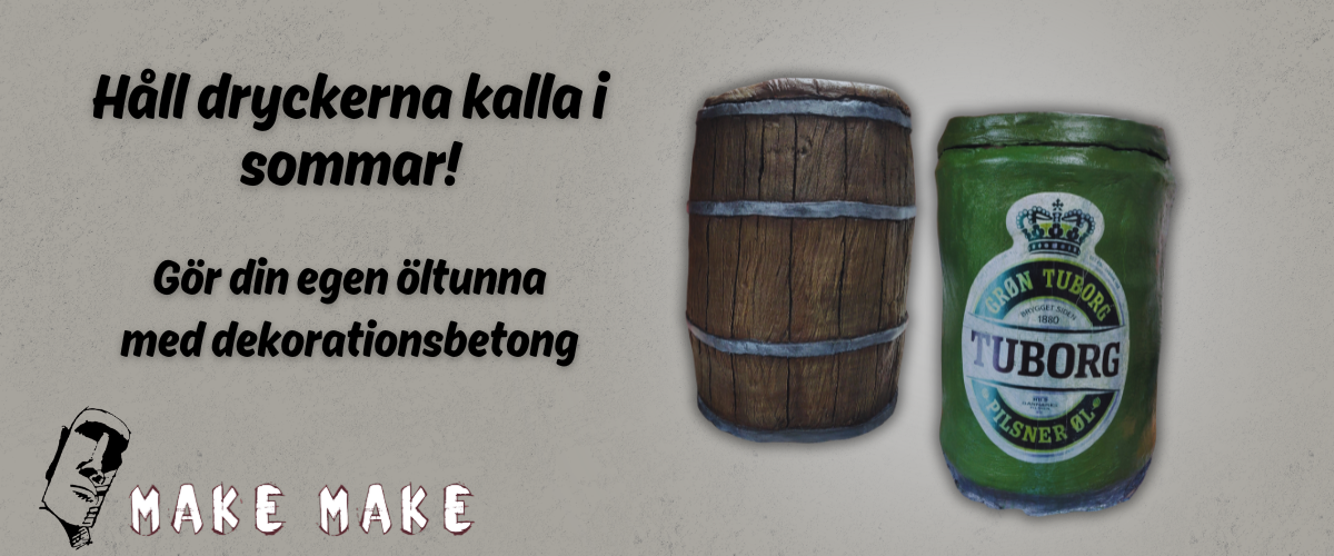 Hemgjord ltunna gjord i dekorationsbetong