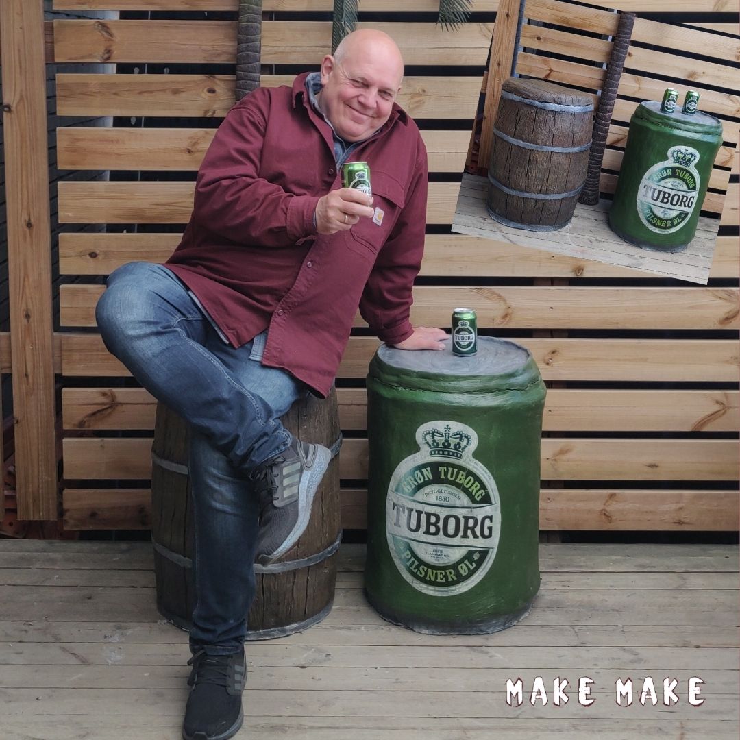 Lav selv unik ltnde cooler til fars dag med en flamingotnde og dekorationsbeton i lige det design du nsker, f.eks. whiskeytnde eller tuborg-dse.