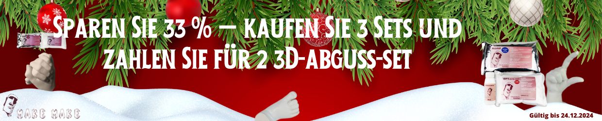 Spare 33 % - Kaufen Sie 3 Sets, zahlen Sie nur für 2! Erstellen Sie 3D-Abdrücke von Babyfüßen, Babyhänden oder Ihren eigenen Händen und Füßen.