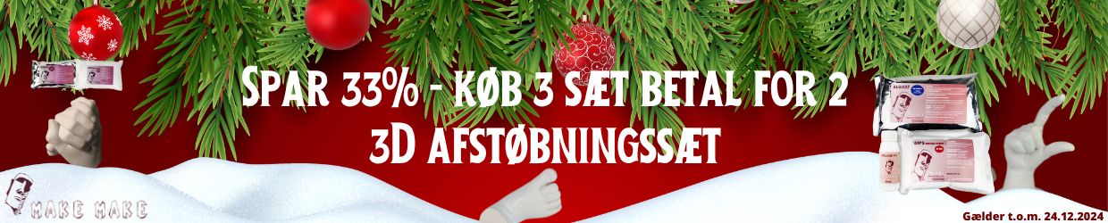 3 for 2 for 3D afstøbningsæt på julebanner