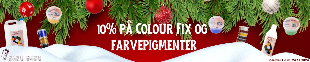 julepris: 10% på colour fix og farvepigmenter - bedste betonmaling , gipsmaling, lak til sten, m.m.