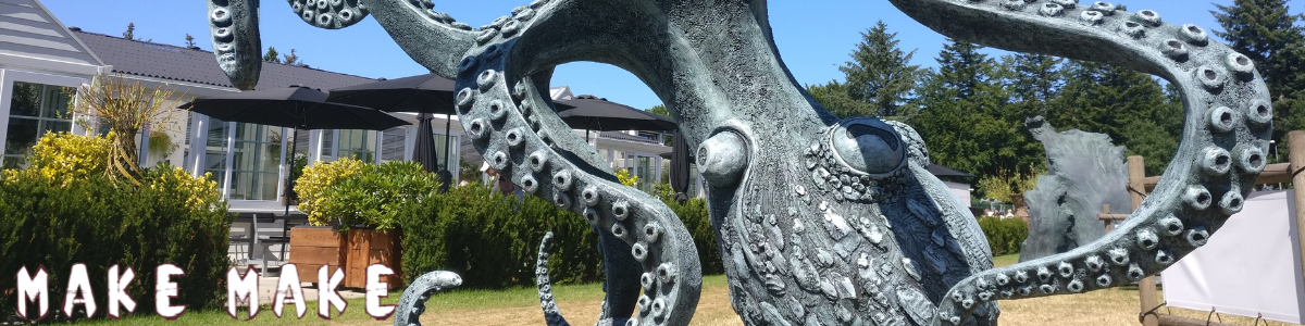 Giant Octopus Sculpture made with MakeMake ConcreteClay