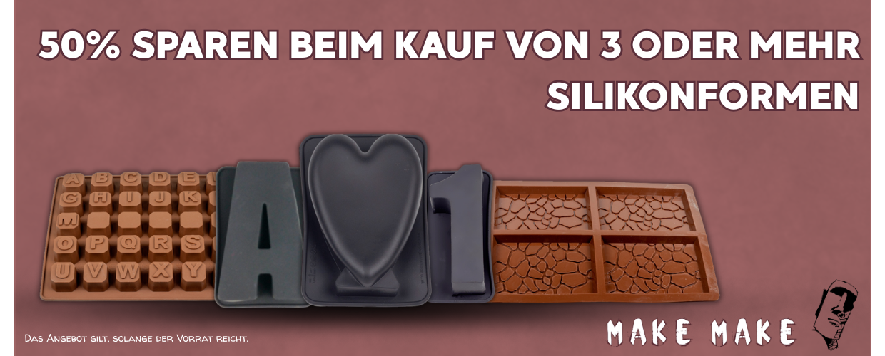 50% SPAREN BEIM KAUF VON 3 ODER MEHR SILIKONFORMEN