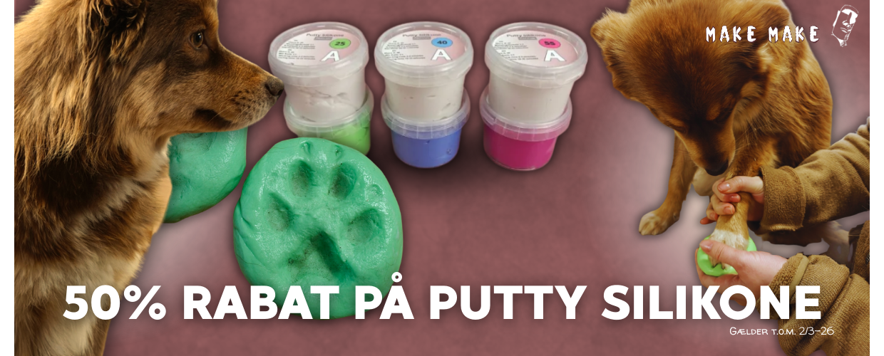 Spar 50% p� Putty Silikone