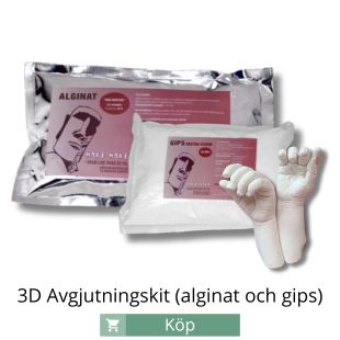 3d avgjutningskit - alginat och gips