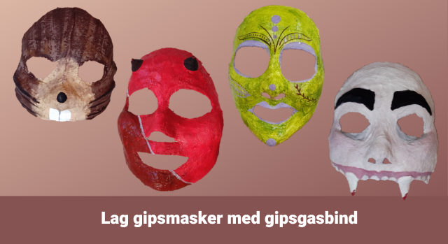 Lag gipsmaske i gipsgaze