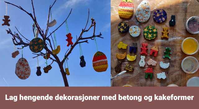 Lag påskepynt i dekorasjonsbetong.