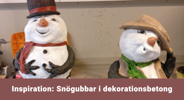 Snögubbar i dekorationsbetong - guide