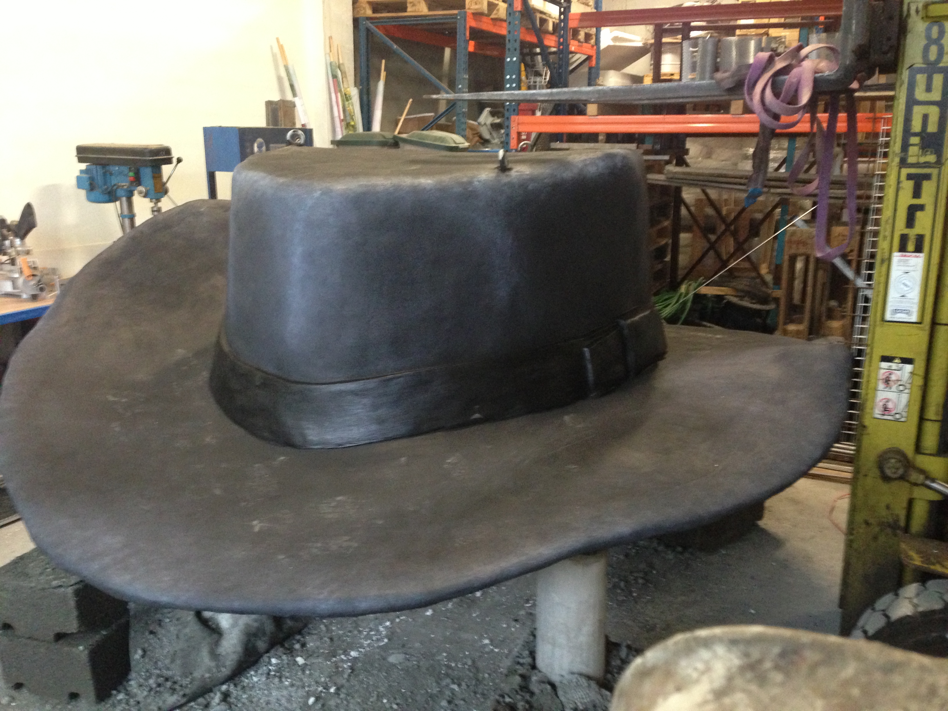 Giant concrete hat made with ConcreteClay