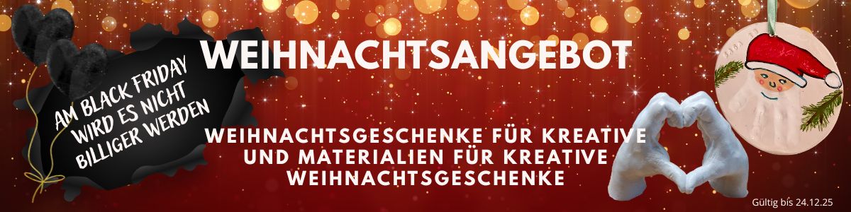 Weihnachtsangebot für Kreative und Material für kreative Weihnachtsgeschenke – günstiger wird es nicht als am Black Friday.