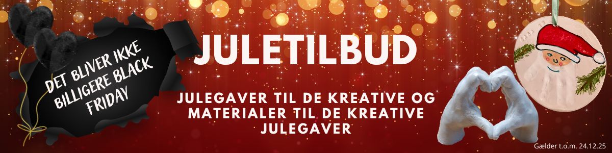 Juletilbud til de kreative og materiale til de kreative julegaver - det bliver ikke billiger Black Friday.