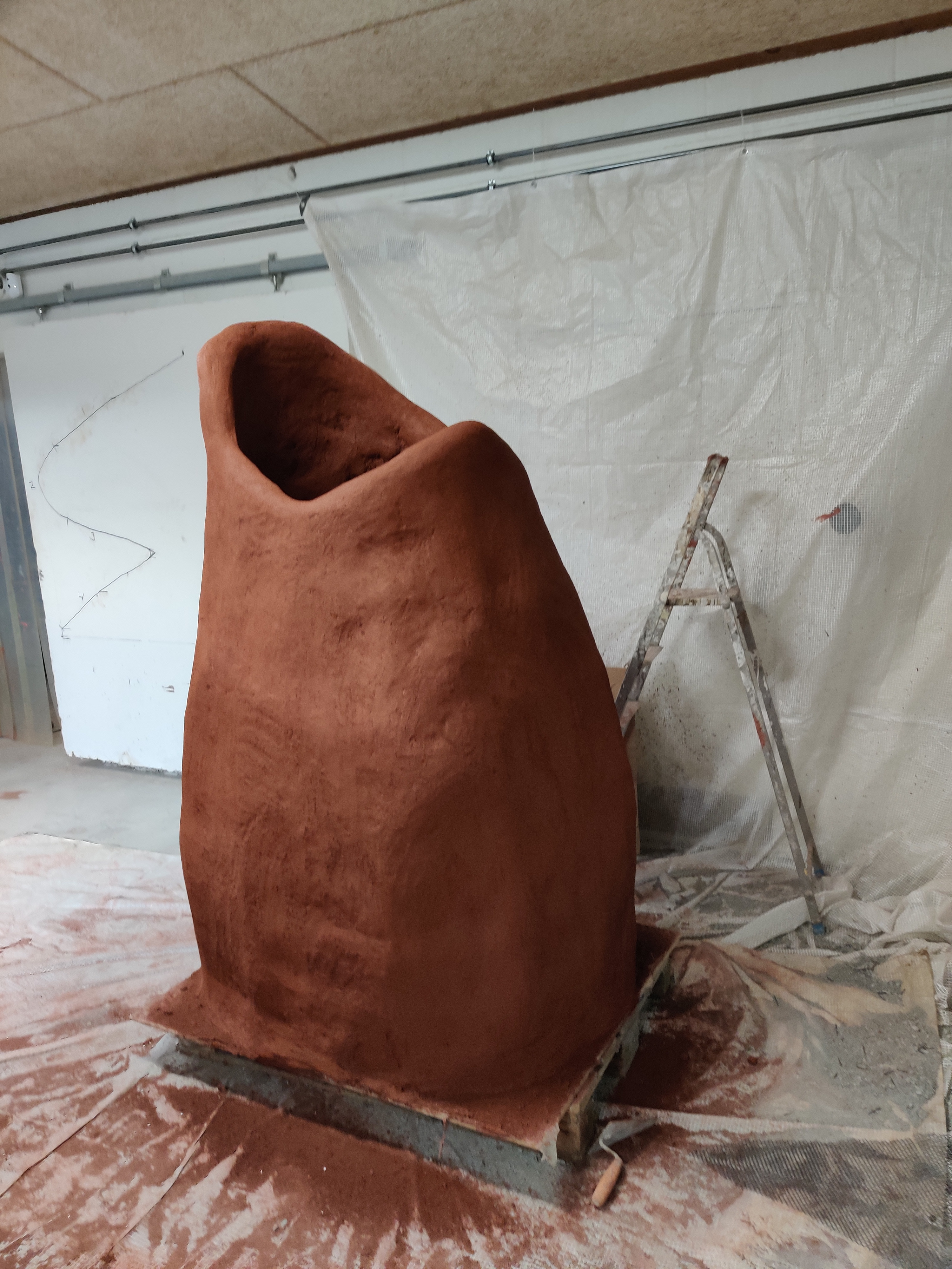 Big ConcreteClay jar