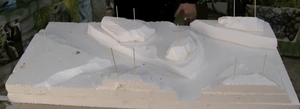 Terrarium foundation made with PU-foam