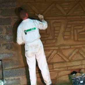 Temple wall build with MakeMake ConcreteClay by Zooply.