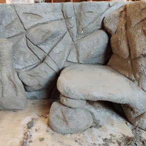 Background for a terrarium - scaping made with ConcreteClay.