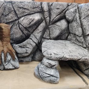 Terrarium Background made with ConcreteClay - Scaping with MakeMake.