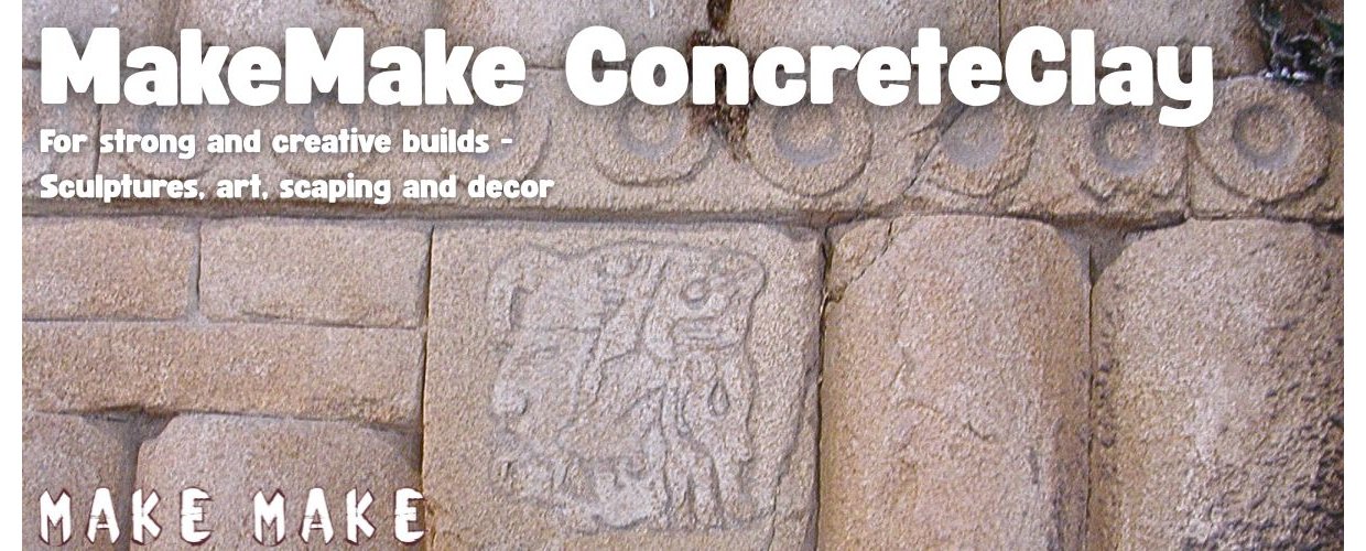 A temple wall build with MakeMake ConcreteClay.