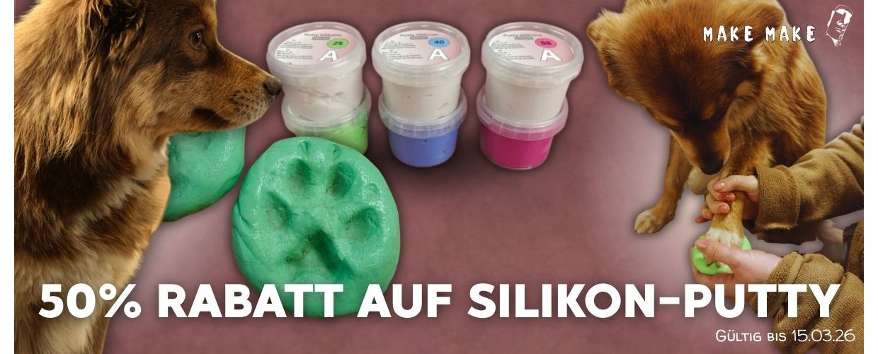 50% RABATT AUF SILIKON-PUTTY