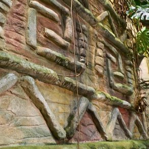 Temple wall build with MakeMake ConcreteClay.