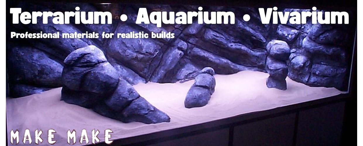 Aquarium scaping build with MakeMake ConcreteClay.