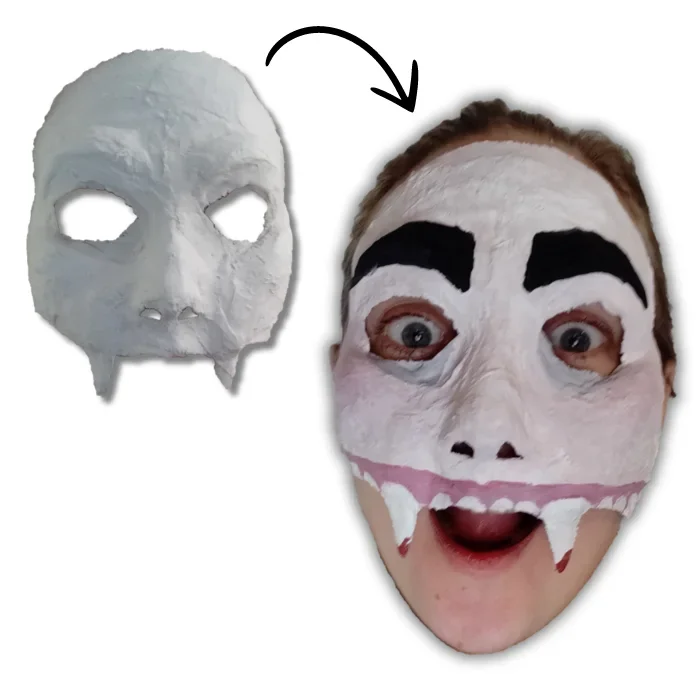 DIY Halloweenpynt och utklädnad: Gör din egen gipsmask av gaze