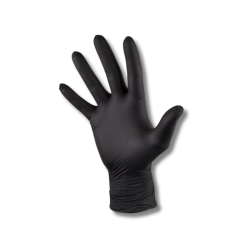 Sorte Nitrilhandsker 100 stk. - kraftige