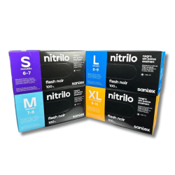 Sorte Nitrilhandsker 100 stk. - kraftige