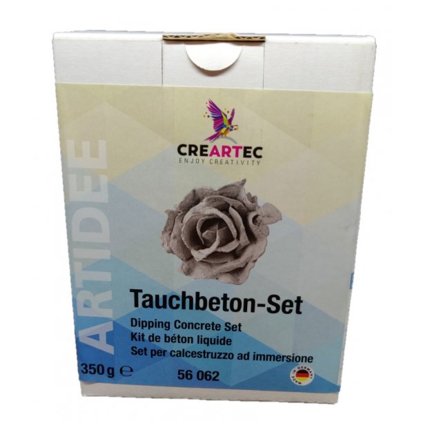 Betongdoppsatser fr frska blommor och tyger