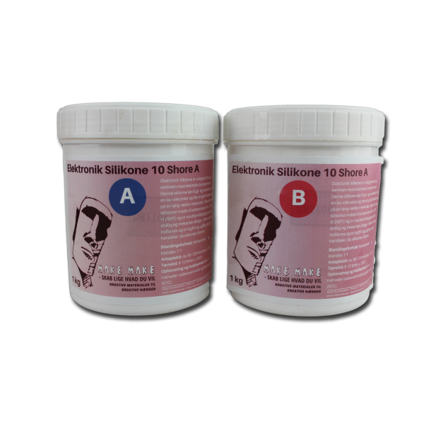 Elektronikk Silikon 10 Shore A 2 kg kit