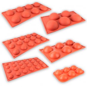 Komplettset mit verschiedenen Halbkugel-Silikonformen 