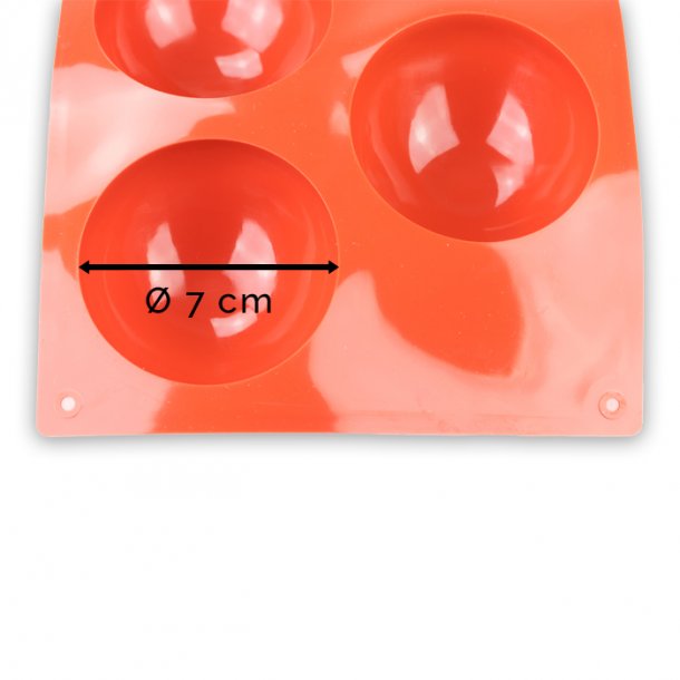 Silikoneform - Halvkugle 7 cm