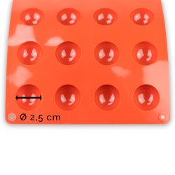 Silikonform - Halvkule 2,5 cm