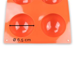Silikonform - Halvkule �6,5 cm