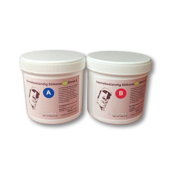 Varmebestandig Silikone  10 Shore A 1 kg kit (320,-)