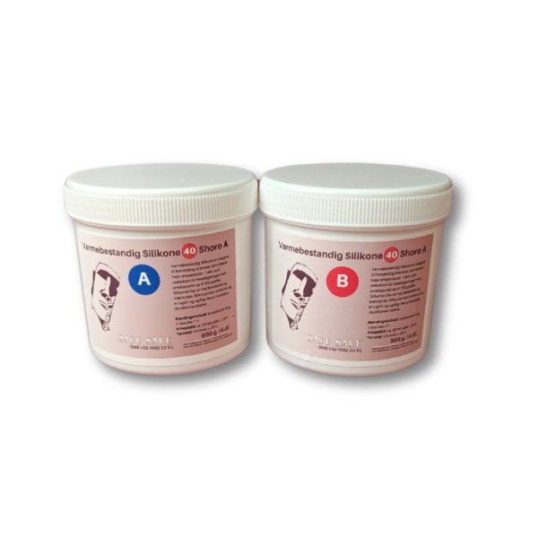 Varmebestandig Silikone  40 Shore A 1 kg kit (320,-)