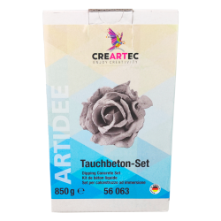 Betongdoppsatser fr frska blommor och tyger