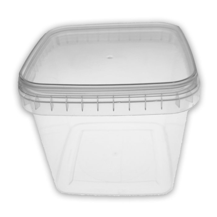 1150 ml Plastikbehälter mit Deckel - Werkzeuge, Plastikboxen und Gummihandschuhe
