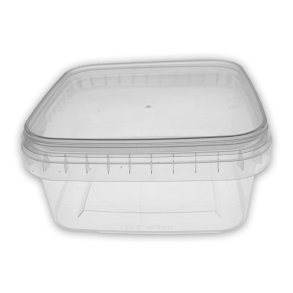 600 ml Plastikbehlter mit Deckel (10 Stck)