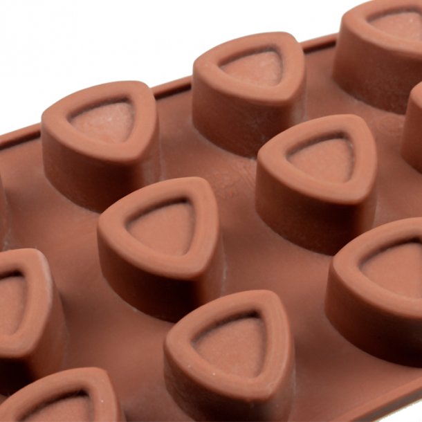 Silikonform  Myke trekanter med fordypning