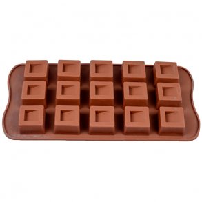 Silikonformen - Vierecke mit Vertiefung