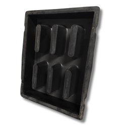 Stor stpeform med avlange hull