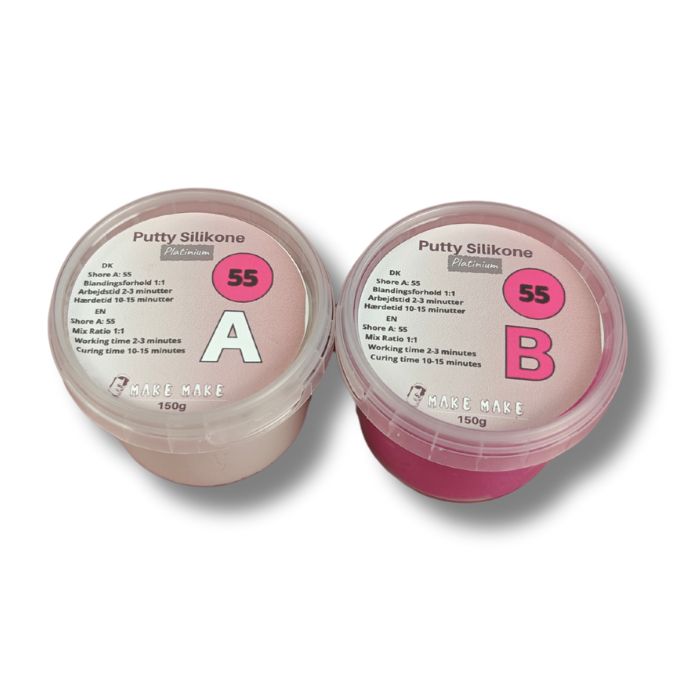 Putty Silikone (300 g) 55 - pink (hård)